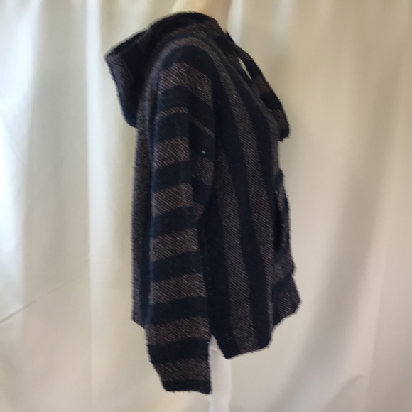 Textile Baja Woven Boho Style Hoodie Pullover Size Small - Picture 2 of 8